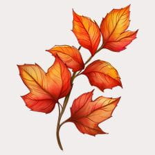 Autumn Watercolor Leaves Clipart