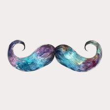galaxy mustache clipart