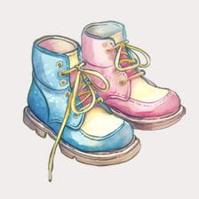 watercolor shoes clipart