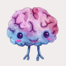 cute brain clipart