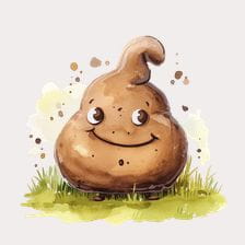smiling poop clipart