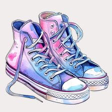 Converse all star Shoes clipart