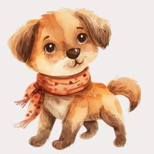 baby dog clipart