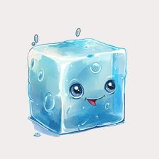 kawaii ice cube clipart