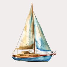 cute sailboat clipart