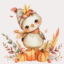 cute thanksgiving owl clipart