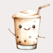 Kawaii milk clipart