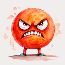 Angry Red Cartoon Character Clipart