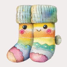 watercolor socks clipart
