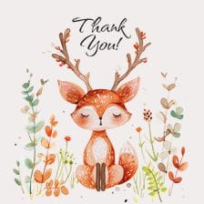 deer thank you clipart