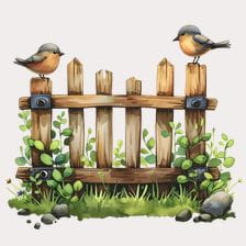 wood fence clipart