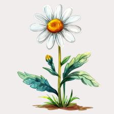 White Daisy Flower Clipart