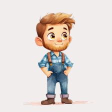 Cute Cartoon Farmer Clipart