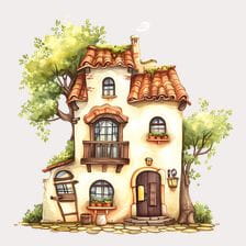Cute Cartoon House Clipart