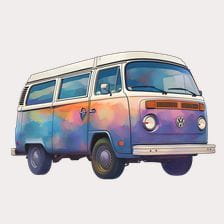 watercolor van clipart