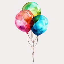 Watercolor balloons