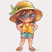 Summer Clothes girl clipart