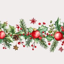 Christmas garland clipart