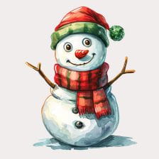 cute snowman clipart