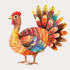 watercolor thanksgiving turkey clipart