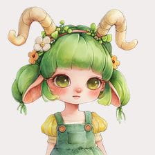 Forest girl clipart