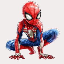 Spiderman Watercolor Clipart