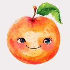 Cute Cartoon Apple Clipart
