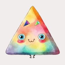 Cute Rainbow Triangle Clipart