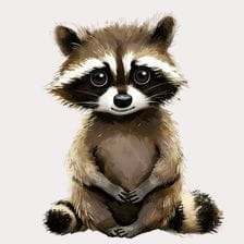 watercolor raccoon clipart