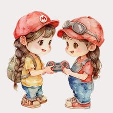 friendship girl clipart