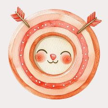 Cute Target Bullseye With Arrow Clipart