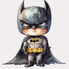 Cute Grumpy Batman Clipart