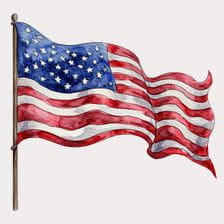 cute American flag clipart
