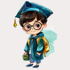 Cute Graduation Boy Clipart