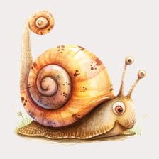 Cute Snail Watercolor Clipart