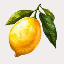Fresh Yellow Lemon Branch Clipart