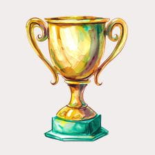 Big Trophy Watercolor Clipart