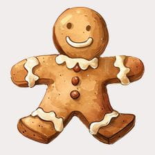 Smiling Gingerbread Man Clipart