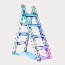 watercolor ladder clipart