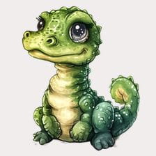 cartoon baby alligator