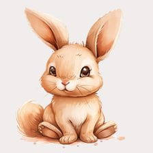 fluffy bunny clipart