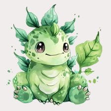 Cute Green Dragon Clipart