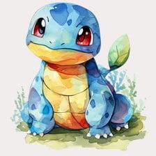 Cute Squirtle Watercolor Clipart