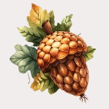 cute acorn clipart