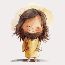 smiling Jesus clipart