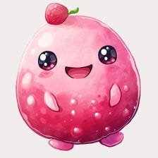 Cute Strawberry Cartoon Character Clipart