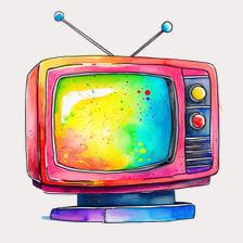 Retro television clipart