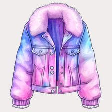 rainbow jacket clipart
