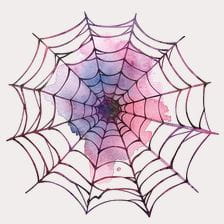 watercolor spider web clipart