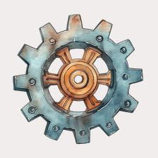rusty steampunk gear clipart